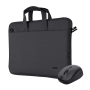 Kit Geanta de laptop Trust Bologna pentru laptop-uri cu diagonala de pana la 16", mouse Trust wireless, negru TRUST - 1